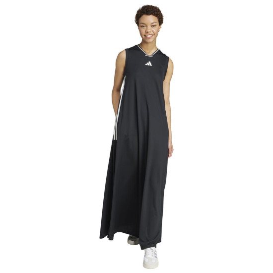 Adidas Γυναικείο φόρεμα Tiro Cut 3-Stripes Soft Mesh Long Dress